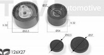 TREVI AUTOMOTIVE kd1247 -  Комплект ремня ГРМ